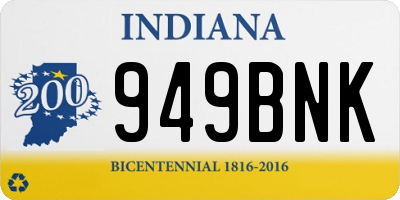 IN license plate 949BNK