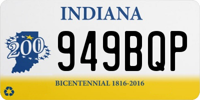IN license plate 949BQP