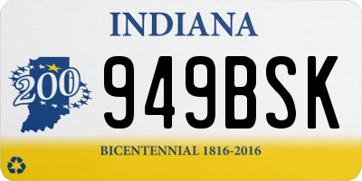 IN license plate 949BSK
