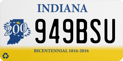 IN license plate 949BSU