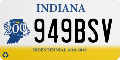 IN license plate 949BSV
