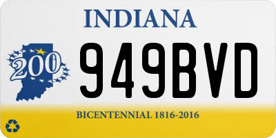 IN license plate 949BVD