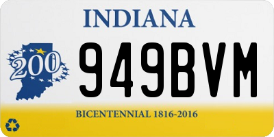 IN license plate 949BVM