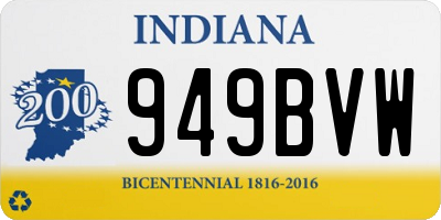 IN license plate 949BVW