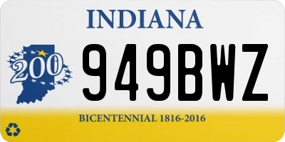 IN license plate 949BWZ