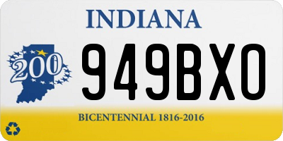 IN license plate 949BXO