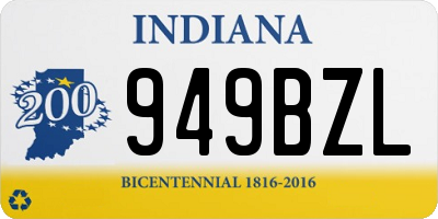 IN license plate 949BZL