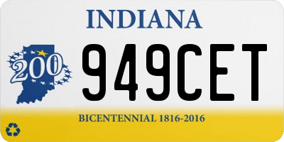 IN license plate 949CET