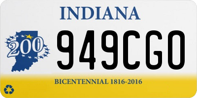 IN license plate 949CGO