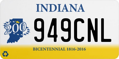 IN license plate 949CNL
