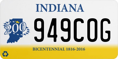 IN license plate 949COG