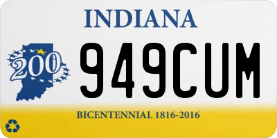 IN license plate 949CUM