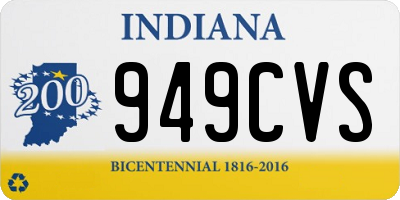 IN license plate 949CVS