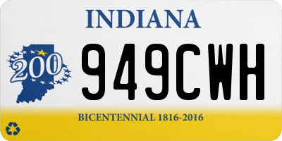 IN license plate 949CWH