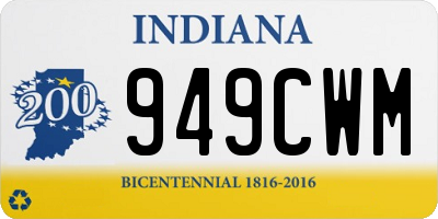 IN license plate 949CWM