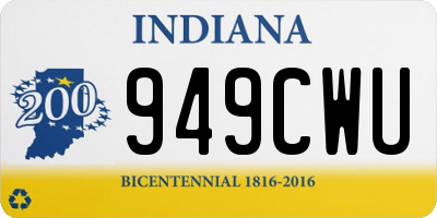 IN license plate 949CWU
