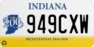 IN license plate 949CXW