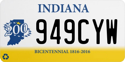 IN license plate 949CYW
