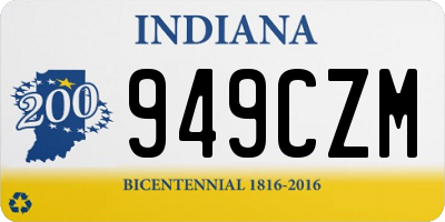 IN license plate 949CZM