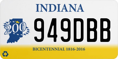 IN license plate 949DBB