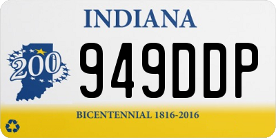 IN license plate 949DDP