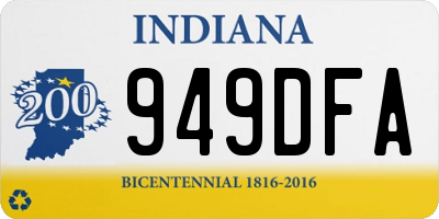 IN license plate 949DFA