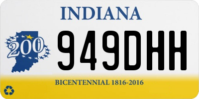 IN license plate 949DHH