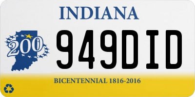 IN license plate 949DID