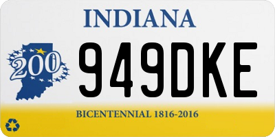 IN license plate 949DKE