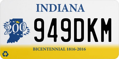 IN license plate 949DKM