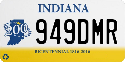 IN license plate 949DMR