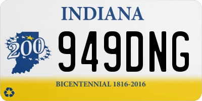 IN license plate 949DNG