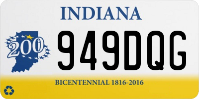 IN license plate 949DQG