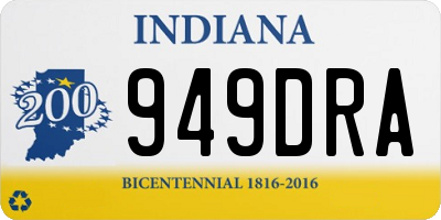 IN license plate 949DRA