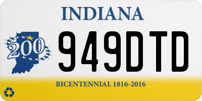 IN license plate 949DTD