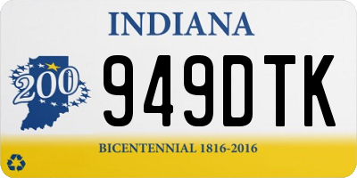 IN license plate 949DTK