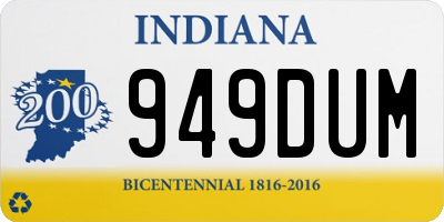 IN license plate 949DUM