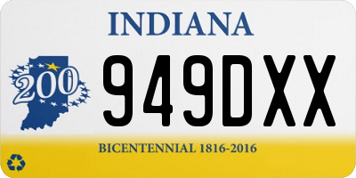 IN license plate 949DXX