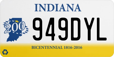 IN license plate 949DYL