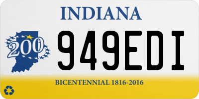 IN license plate 949EDI