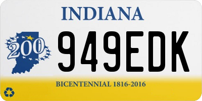 IN license plate 949EDK