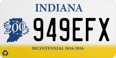 IN license plate 949EFX