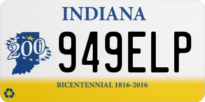IN license plate 949ELP