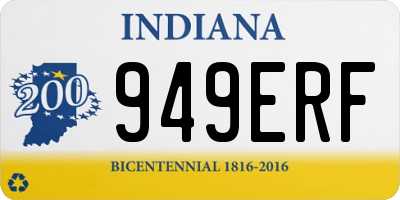 IN license plate 949ERF