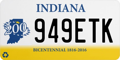 IN license plate 949ETK