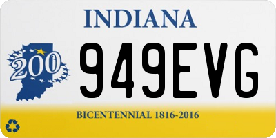 IN license plate 949EVG