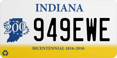 IN license plate 949EWE