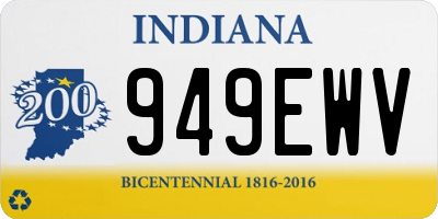 IN license plate 949EWV