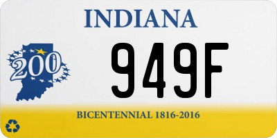 IN license plate 949F