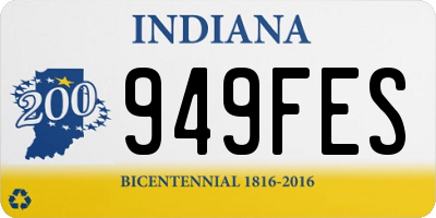 IN license plate 949FES